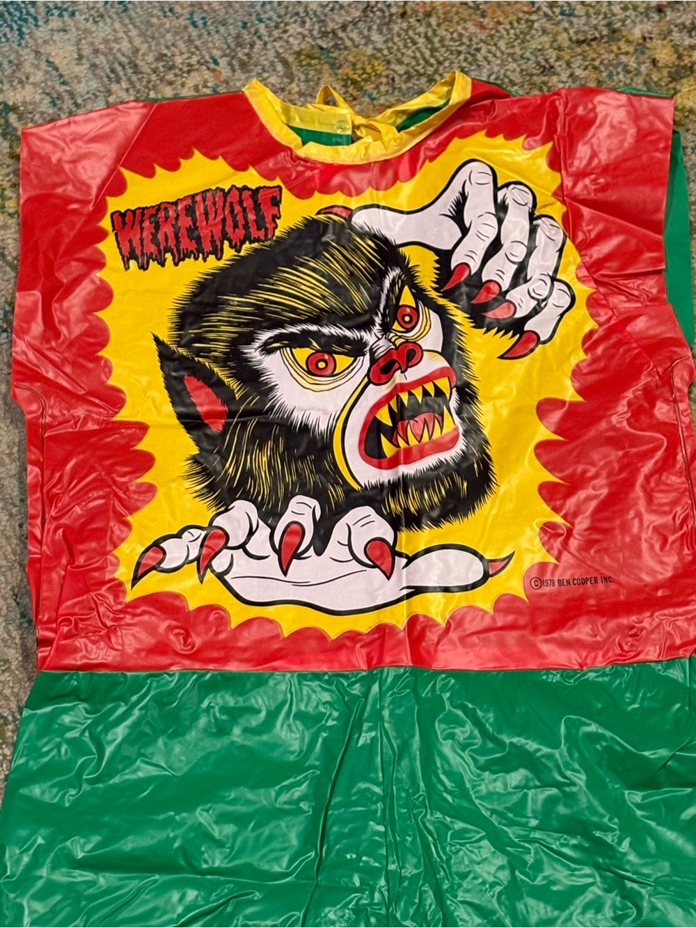 Vintage 1978 Ben Cooper Inc. Werewolf The Wolfman Halloween Kid's Costume RETRO - Picture 2 of 9